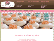 Tablet Screenshot of idascupcakecafe.com